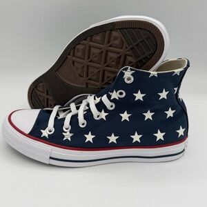Converse Chuck Taylor All Star HI Archive Stars Womens Size 8 Navy NEW